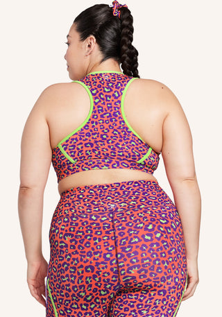 Peloton x Brittany Allen Leopard Zipper Bra