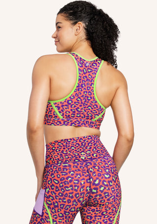 Peloton x Brittany Allen Leopard Zipper Bra