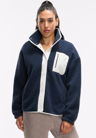 Cozy Fleece Snap Front Jacket