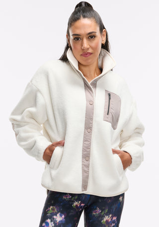 Cozy Fleece Snap Front Jacket