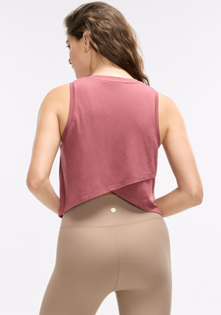 Drapey Interlock Splice Back Muscle Tank