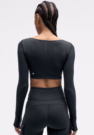 Everlux V-Neck Long-Sleeve Bra Top | Light Support, A/B Cup