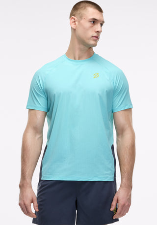 Grid Jacquard Colorblock Short Sleeve