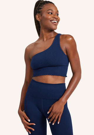 Luna Seamless One Shoulder Crop Tank