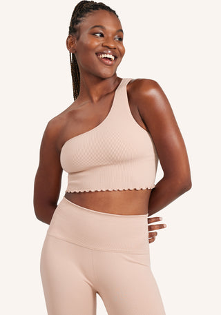 Luna Seamless One Shoulder Crop Tank