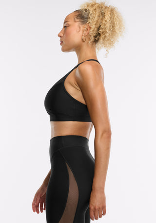 Merit High Neck Mesh Bra