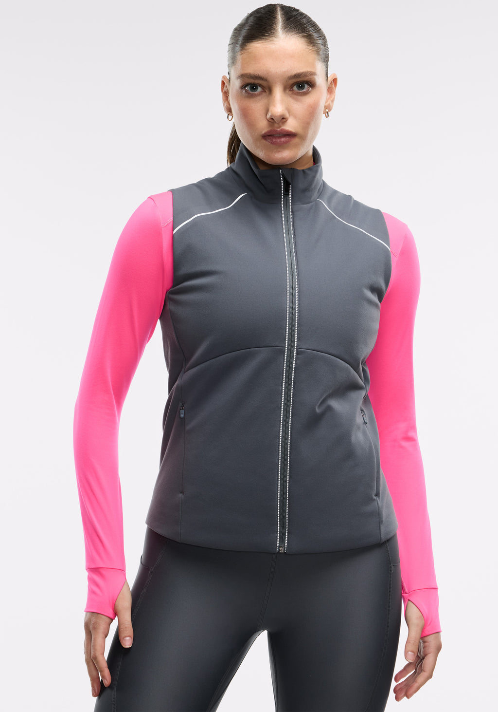 Padded Full Zip Run Vest – Peloton Apparel UK