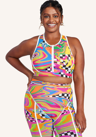 Brittany Allen x Peloton Printed Zipper Bra