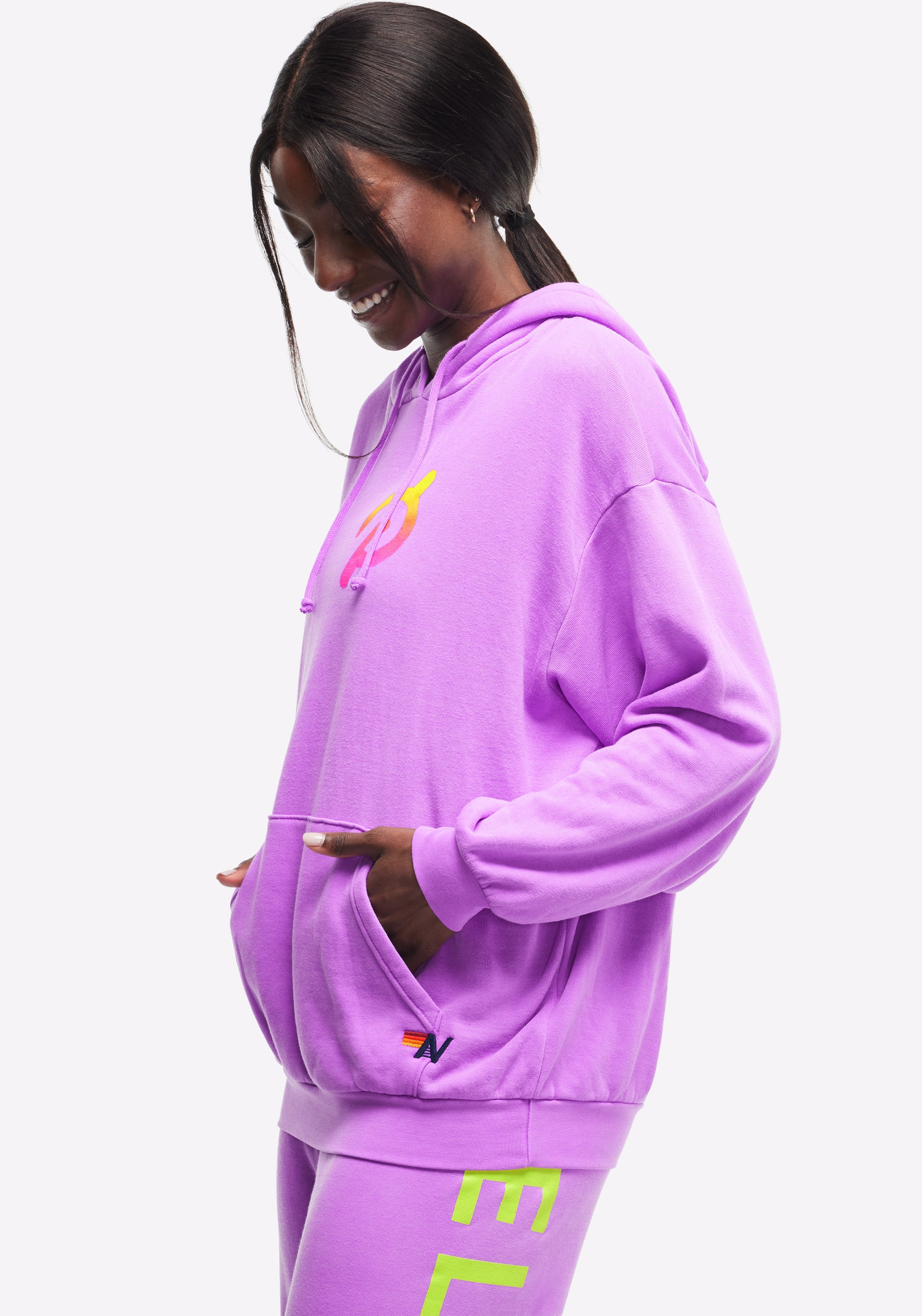 Neon purple hoodie on sale