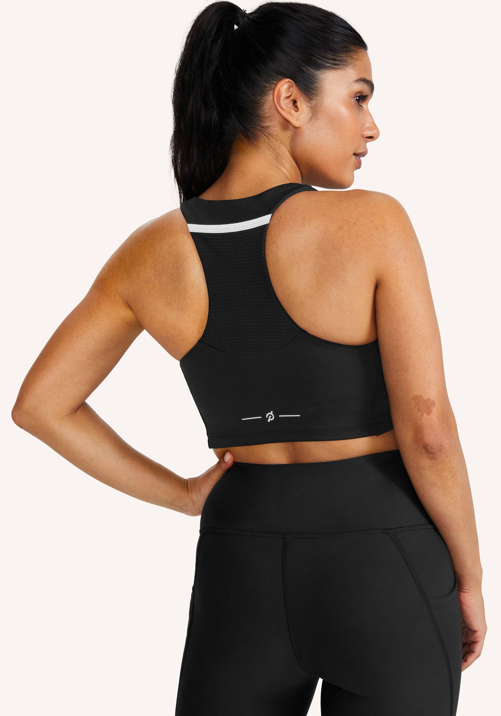Precise And Charged High Neck Crop Bra – Peloton Apparel UK