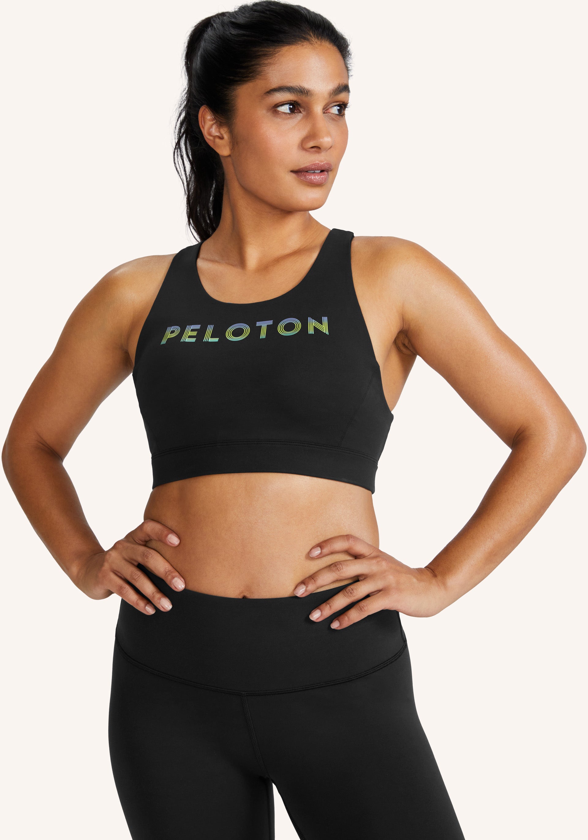 Here Now High Neck Twist Back Bra Peloton Apparel UK