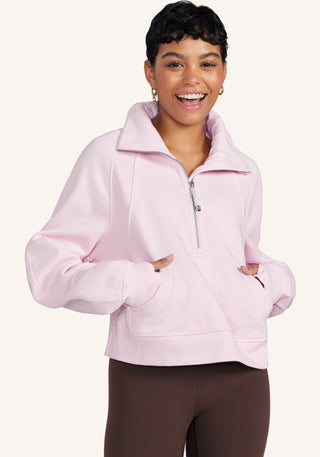 Scuba Oversized Funnel-Neck Half Zip