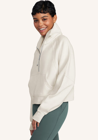 Scuba Oversized Funnel-Neck Half Zip