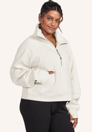 Scuba Oversized Funnel-Neck Half Zip