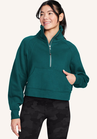 Scuba Oversized Funnel-Neck Half Zip