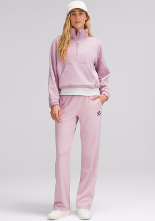 Soft Jersey Straight-Leg Mid-Rise Pant