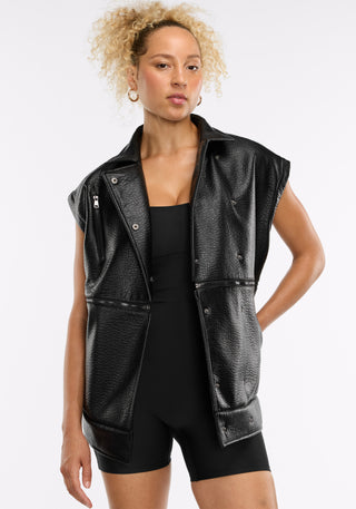 Faux Leather Moto Jacket