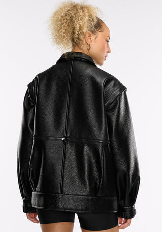 Faux Leather Moto Jacket