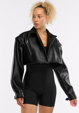 Faux Leather Moto Jacket