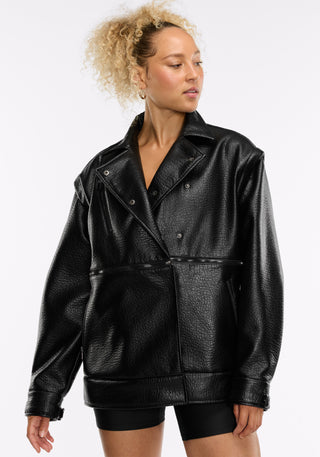 Faux Leather Moto Jacket